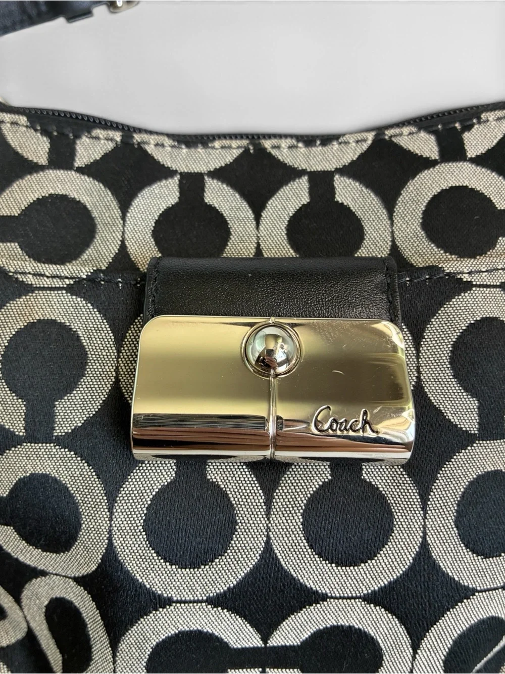 Coach Signature C Print Canvas Shoulder Bag